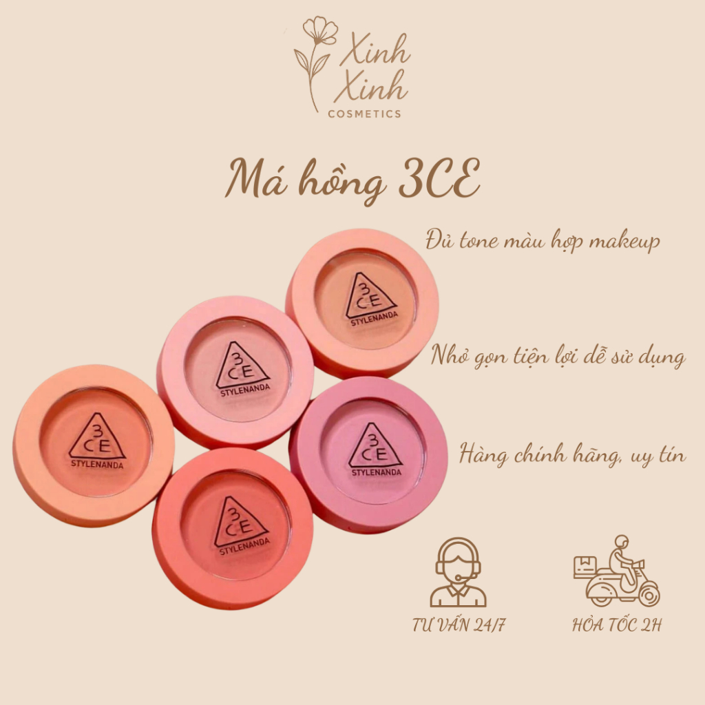 Phấn Má Hồng 3CE MOOD RECIPE FACE BLUSH Phấn Má 3CE - XINH.COSMETICS