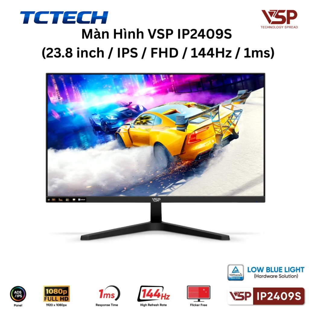 Màn Hình VSP IP2409S (23.8 inch / IPS / FHD / 144Hz / 1ms) Chính Hãng