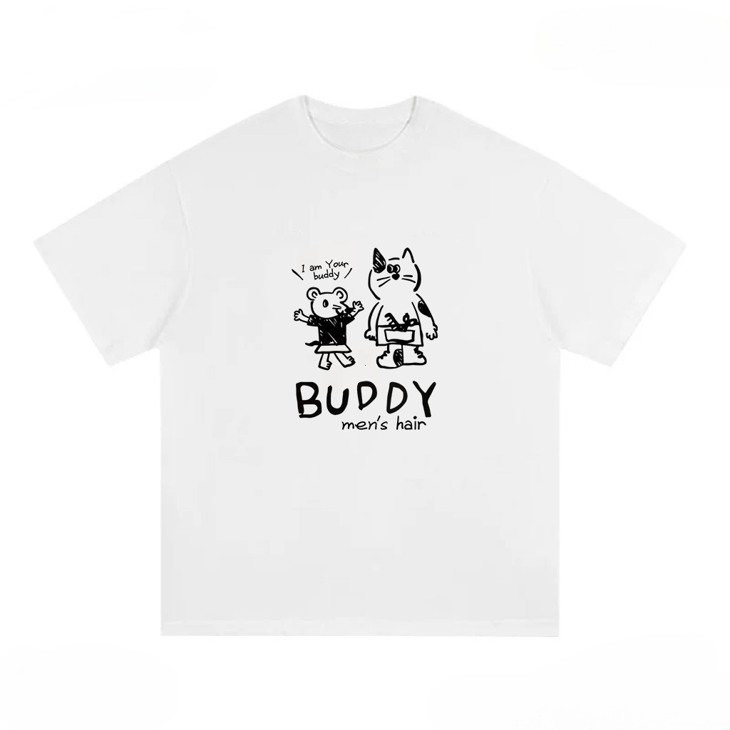 Đáng Yêu Tee Áo thun Buddy Man Hair, cotton 100%, style casual