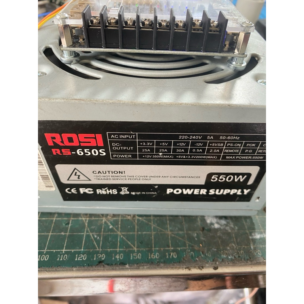 Nguồn 550w tích hợp mạch chuyển 24 pin sạc đt 5v , pin dự phòng bơm oxy bể cá 12v , led 5v 12v đều đ