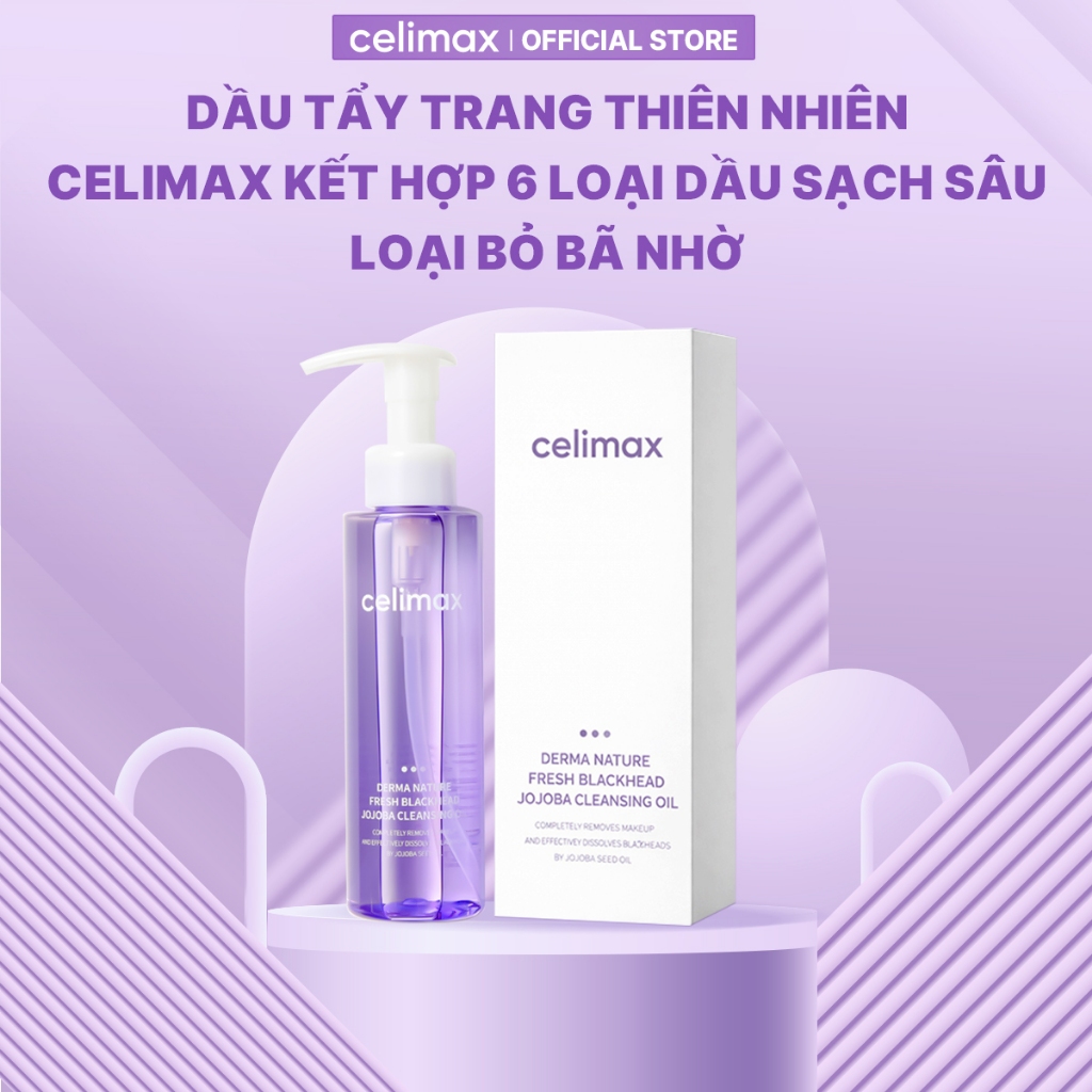 Dầu Tẩy Trang Sạch Sâu, Giảm Mụn Đầu Đen Celimax Nature Fresh Blackhead Jojoba Cleansing Oil 150ml