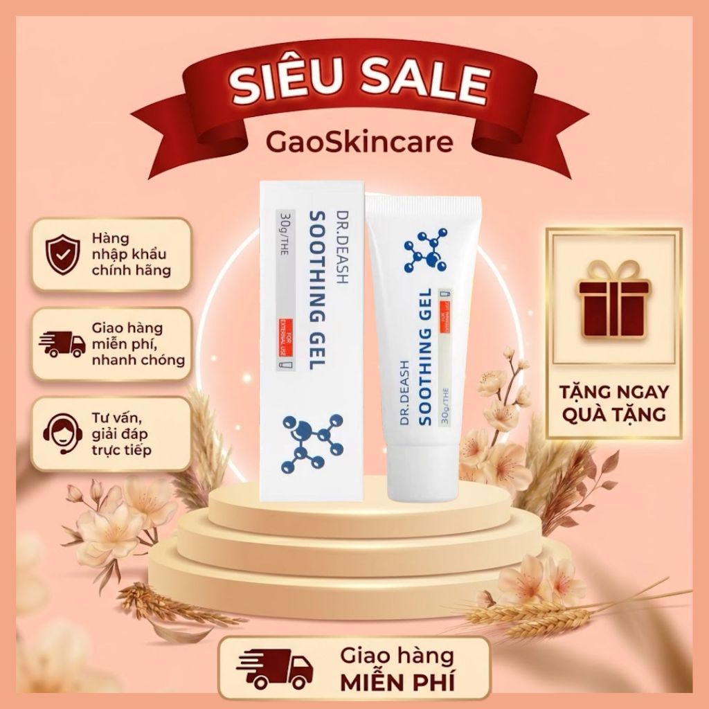Kem Bôi LàM Diu Da Dr.Deash Gel Skin Soothing Giảm Ngức Bong Da, Hỗ Trợ Giảm Khó Chịu Do Trĩ, Dịu Nh