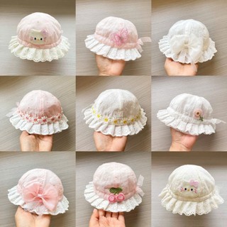 Bộ sưu tập mũ chống nắng, mũ che thóp ren sơ sinh