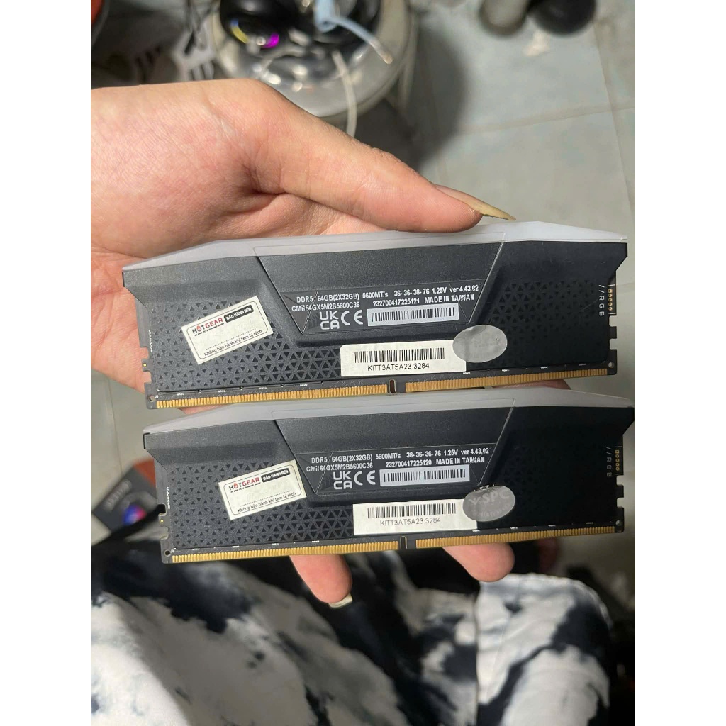 (HÀNG LƯỚT) KIT RAM 64GB DDR5 PC CÁC HÃNG TeamGroup, CORSAIR, KINGSTON  | (2 x32GB), 6000MHz, Intel/