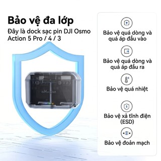 DOCK SẠC PIN DJI OSMO ACTION 6 / 5 PRO / 4 / 3 / OSMO 360 AMAGISN