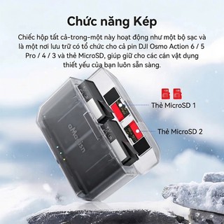 DOCK SẠC PIN DJI OSMO ACTION 6 / 5 PRO / 4 / 3 / OSMO 360 AMAGISN