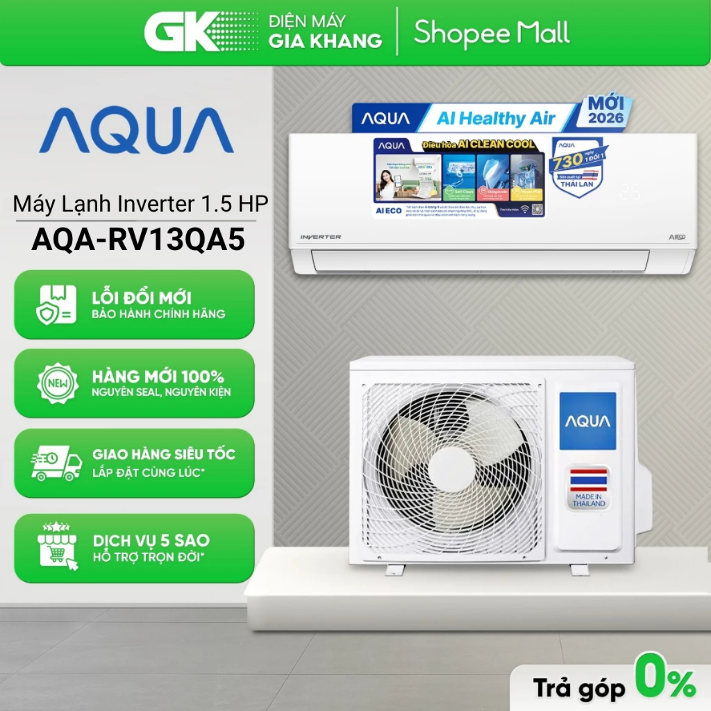 [Shopee - Lắp đặt 0Đ HN HCM] AQA-RV13QA5 | AQA-RV10QA5 - AQA-RV13QA3 | AQA-RV10QA3 Máy Lạnh / Điều H