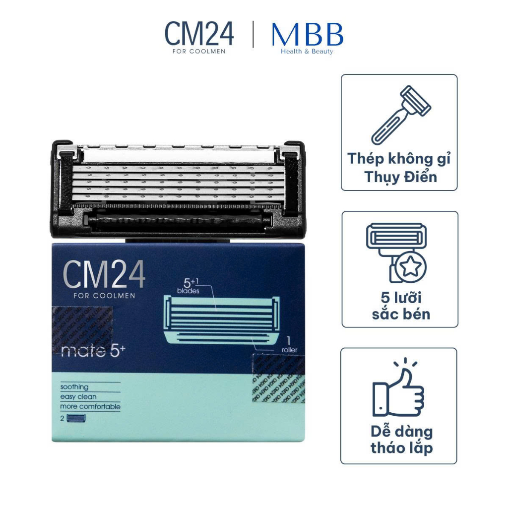 Bộ 2 lưỡi dao cạo râu CM24 5+ Kit