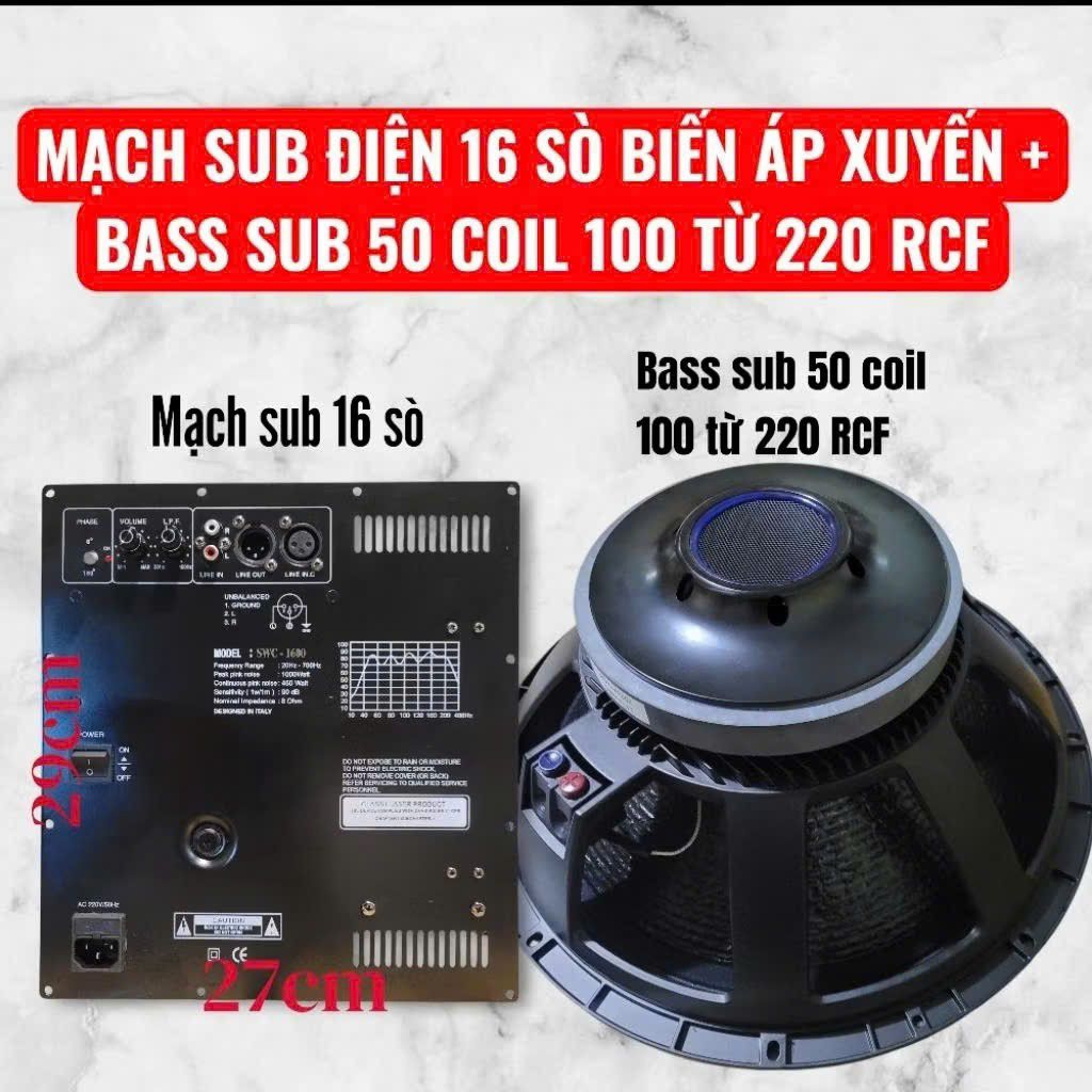 Mạch sub điện 16 sò, Bass sub chọn lọc + vỏ thùng sub điện