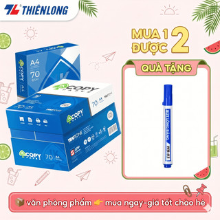Combo 5 Ream Giấy A4 500 tờ IK Copy 70 gsm - Giấy in A4 Thiên Long nhập khẩu Indonesia chất lượng và độ dày