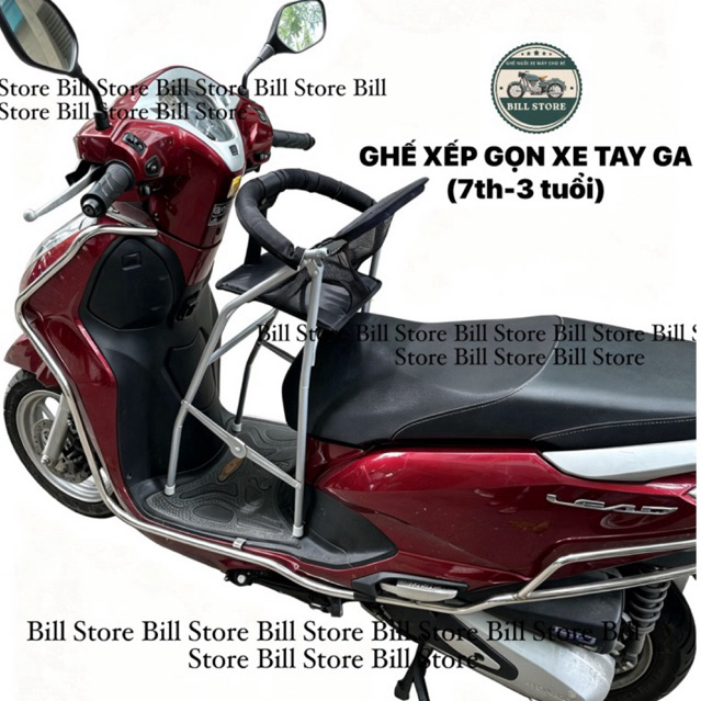 Ghế Xếp Gọn đi xe Tay ga. Dành cho bé 7th-3 tuổi: