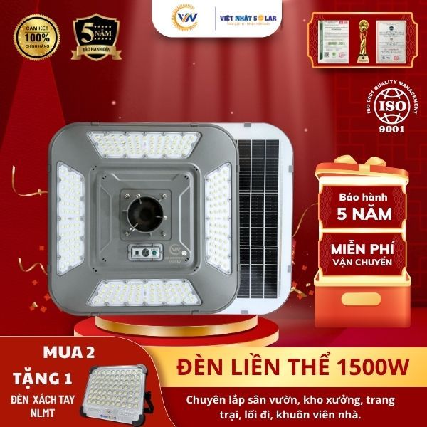 ĐÈN LIỀN THỂ UFO 1500W 200 Chip LED 5054 Vỏ Nhôm Cao Cấp Pin 48.000mAh IP68 Cho Không Gian Rộng