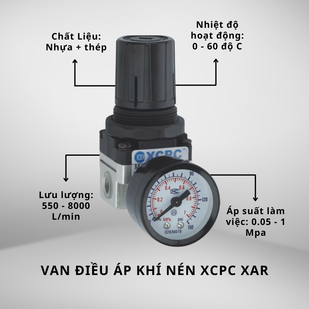 Van Điều Áp Khí Nén XCPC (XAR) - Ổn Định Áp Suất, Dễ Điều Chỉnh