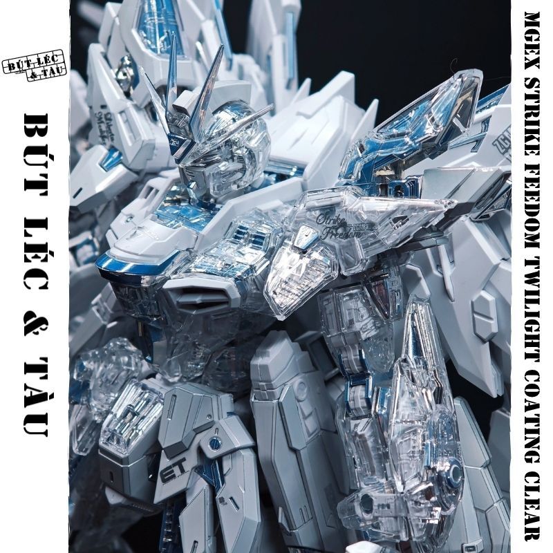 Mô Hình Lắp Ráp MGEX Strike Feedom Twilight Coating Clear 7701 ChangLong Tặng Kèm Base Và Decan Nước