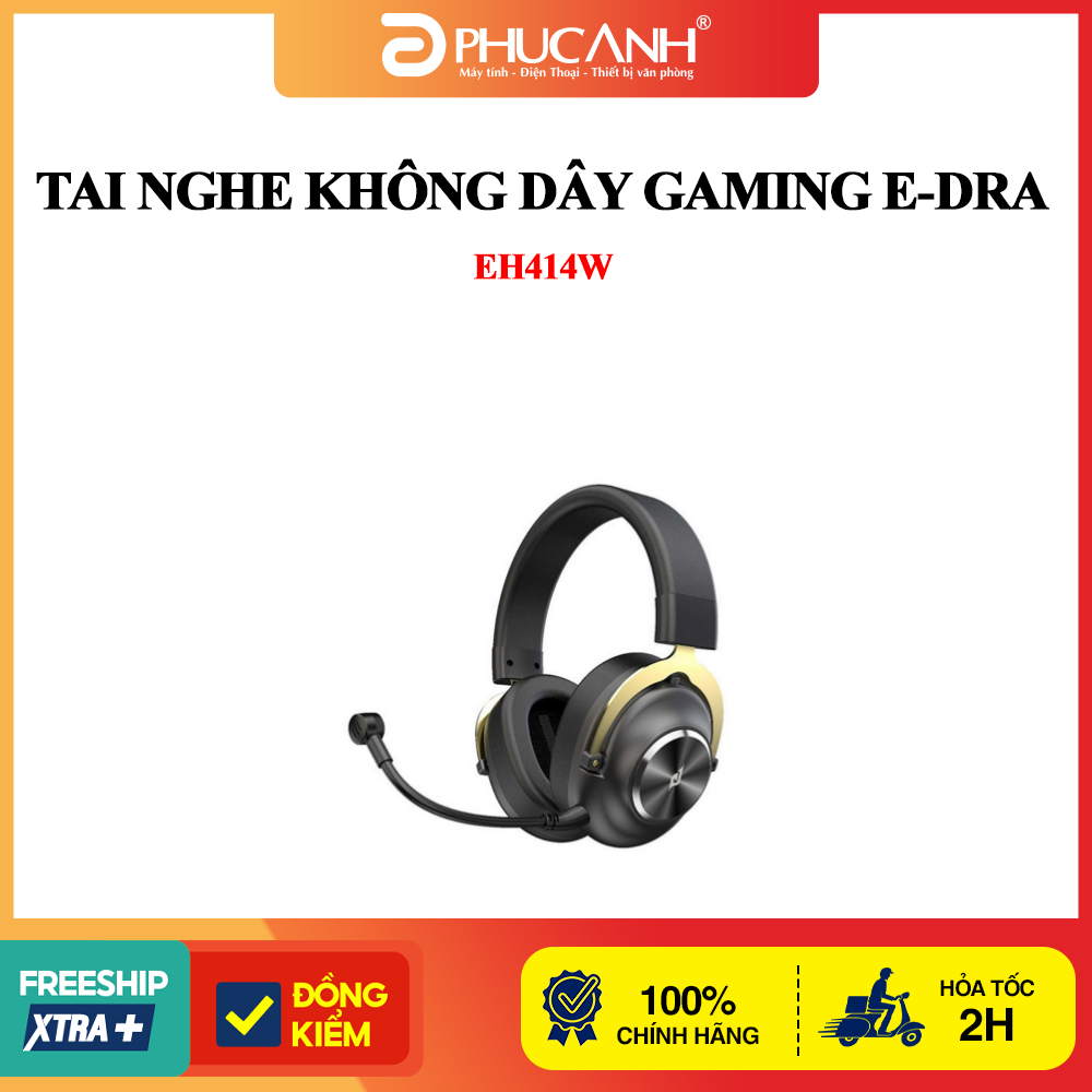Tai nghe không dây Gaming E-Dra EH414W Black