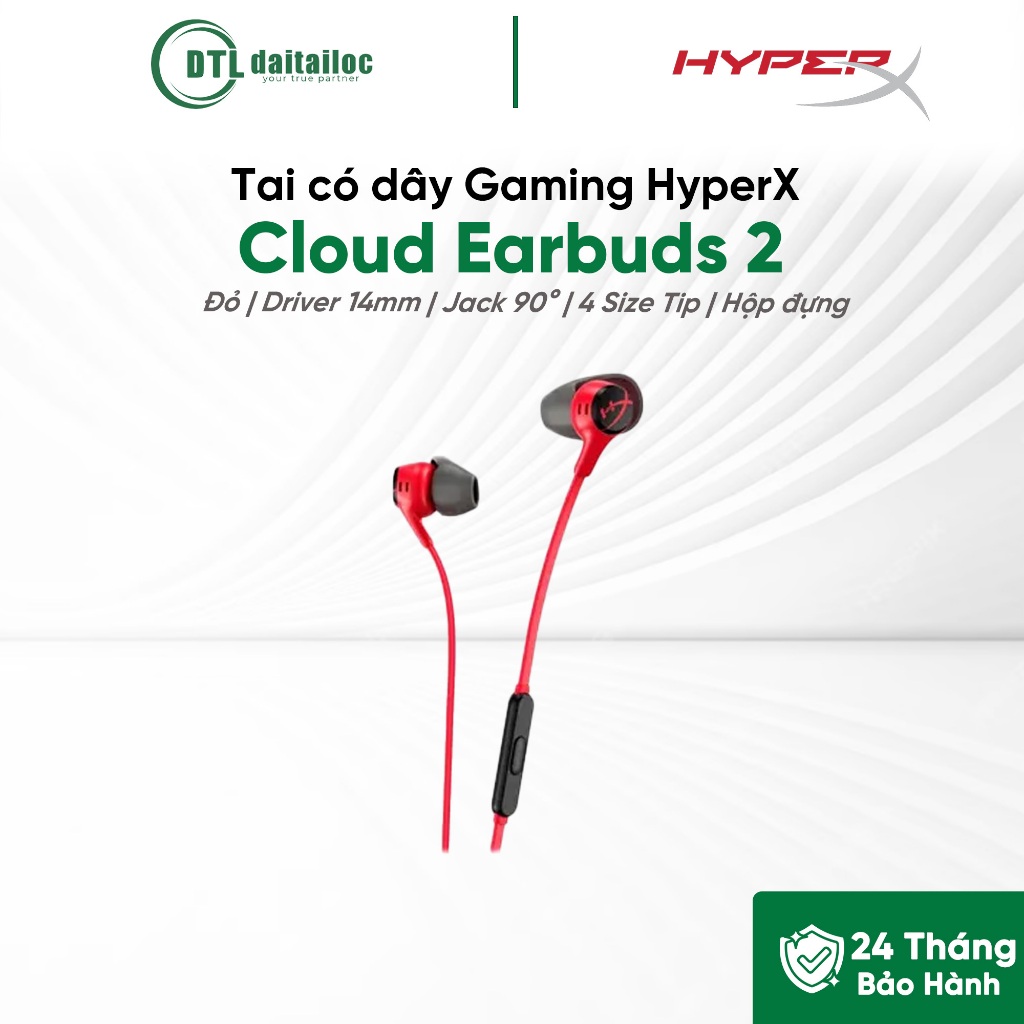 Tai nghe có dây Gaming HyperX Cloud Earbuds 2 705L8AA  | Chính Hãng | Bảo Hành 24 Tháng