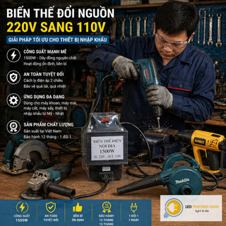 BIẾN THẾ ĐỔI ĐIỆN 220V RA 110V, Dây Đồng CCA chuyên dụng biến áp