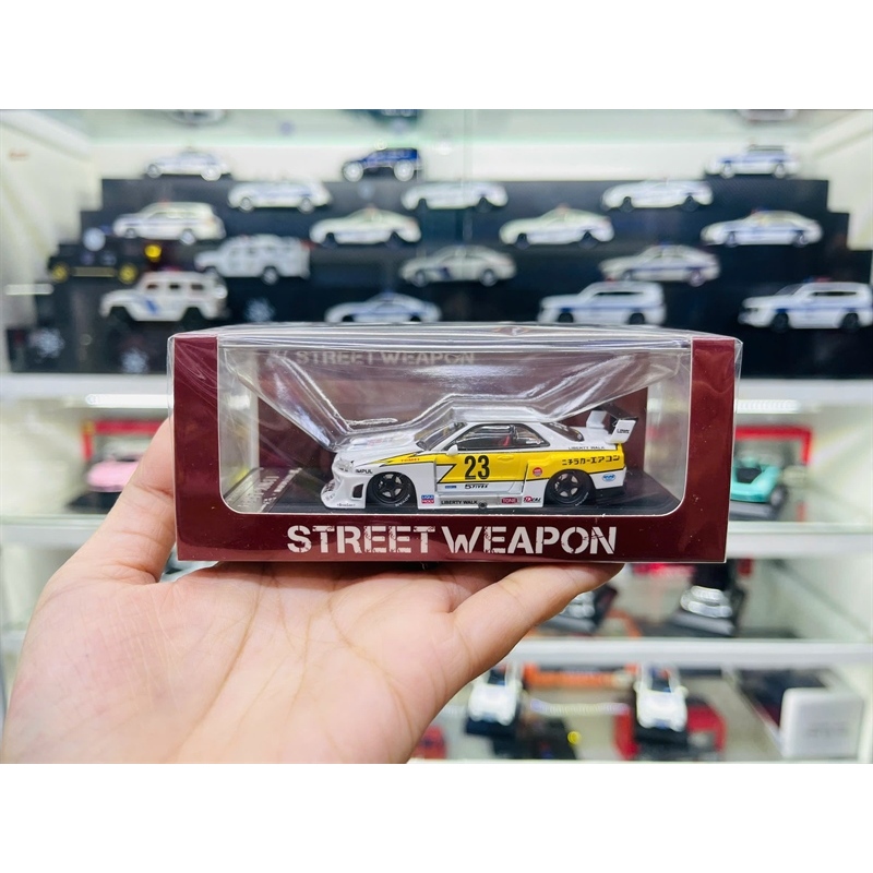 Mô hình xe Nissan Super ER34 LBWK #23 Special Edition tỉ lệ 1:64 Street weapon SW6433001