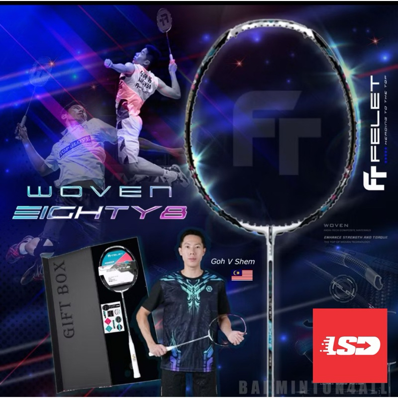 Vợt cầu lông Felet Woven Eighty 8 Chính Hãng [INBOX TƯ VẤN CĂNG CƯỚC]