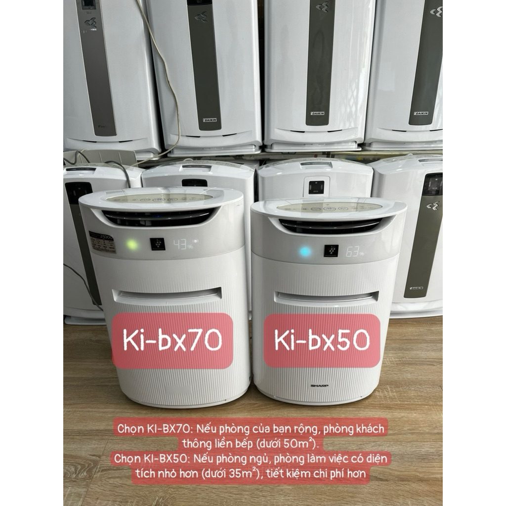 Máy lọc kk Sharp ki-bx70 cảm ứng ion 25000 cao cấp ( cs lọc 50m2)