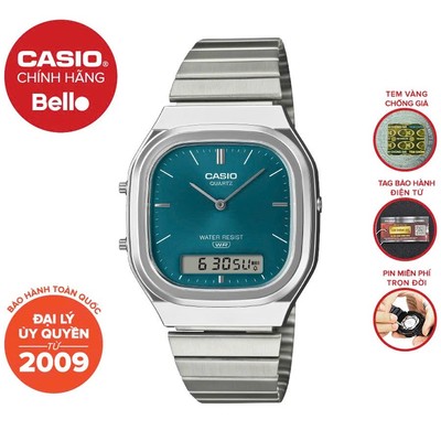 Đồng hồ Casio Nam dây thép Casio Vintage AQ-240E chính hãng bảo hành 1 năm Pin trọn đời