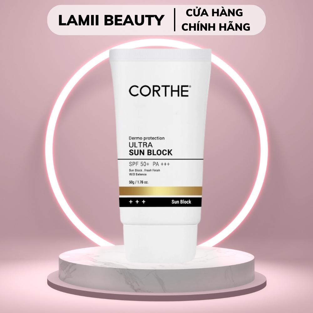Kem chống nắng Corthe Dermo Protection Ultra Sun Block SPF50 / thistle repair sunscreen 50ml -