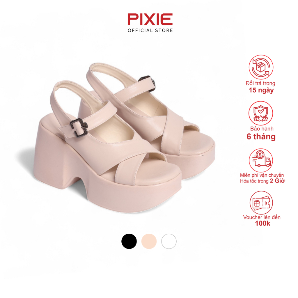 [HÀNG ĐẶT TRƯỚC] Giày Sandal Nữ Cao Gót 10cm Hở Mũi Thời Trang Pixie H356