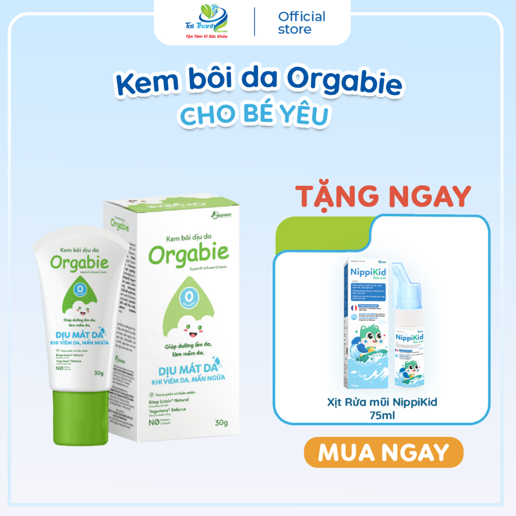 Kem Bôi Dịu Da Orgabie - Ngăn Ngừa Viêm Ngứa, Giảm Hăm, Dưỡng Ẩm Dịu Mát Da