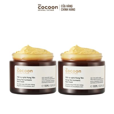 [MUA 2 GIẢM 34%] Combo 2 mặt nạ nghệ Hưng Yên Cocoon giúp da rạng rỡ và mịn màng 100ml