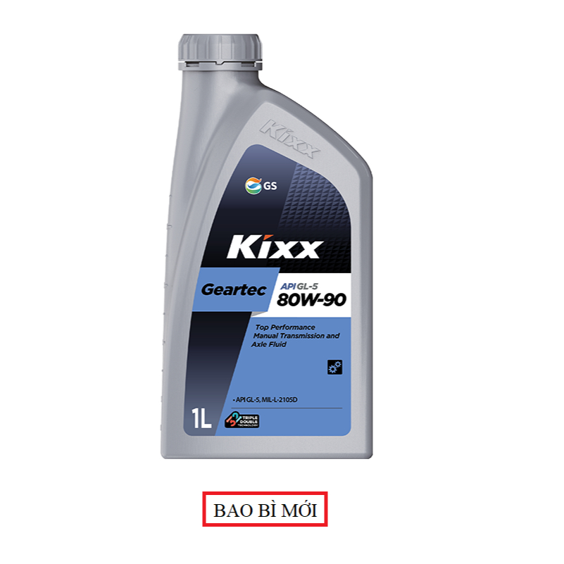 Dầu Nhớt Hộp Số KIXX Geartec GL5 80W90 1 lít Hàng Chính Hãng - HIBUAUTO