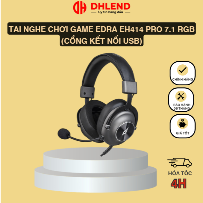 Tai nghe chơi game EDRA EH414 Pro 7.1 RGB (cổng kết nối USB)