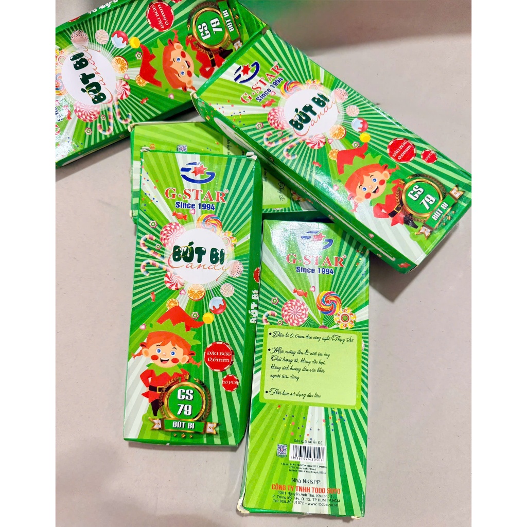 (Hộp 20 cây) Bút Nến Vâng Thiên - G-Star ngòi 0.5mm/ 0.6mm MỰC XANH