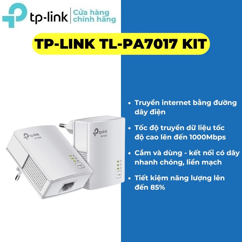 Bộ Chuyển Đổi Internet TPLink PA7017 KIT Qua Đường Dây Điện Giagbit AV 1000Mbps