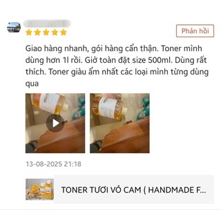 TONER TƯƠI VỎ CAM (DÀNH CHO DA KHÔ SẠM)