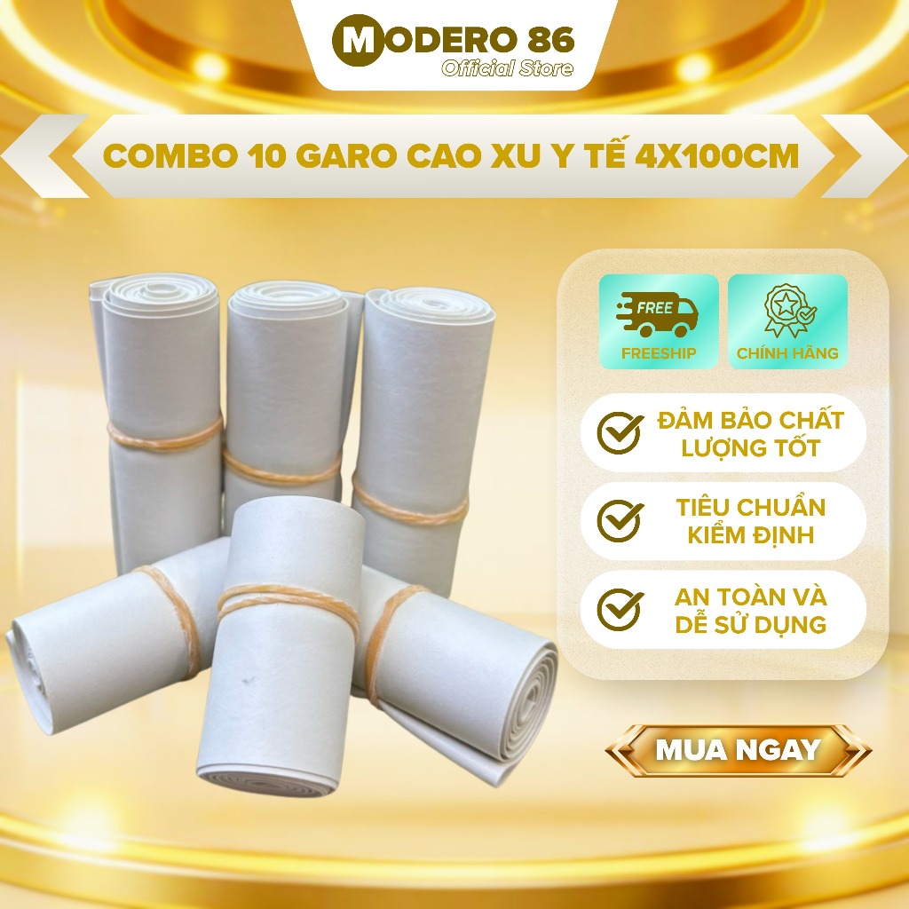 COMBO 10 GARO CAO XU Y TẾ 4x100CM - GARO CAO SU CỨU HỘ Y TẾ