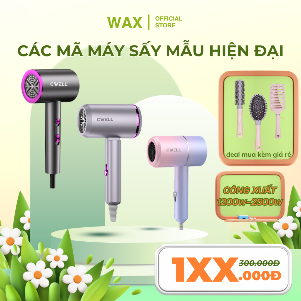 Máy sấy tóc CWEEL C01HD-C05HD-C10HD 2 chiều nóng lạnh hiện đại công suất lớn, bảo hành 12 tháng