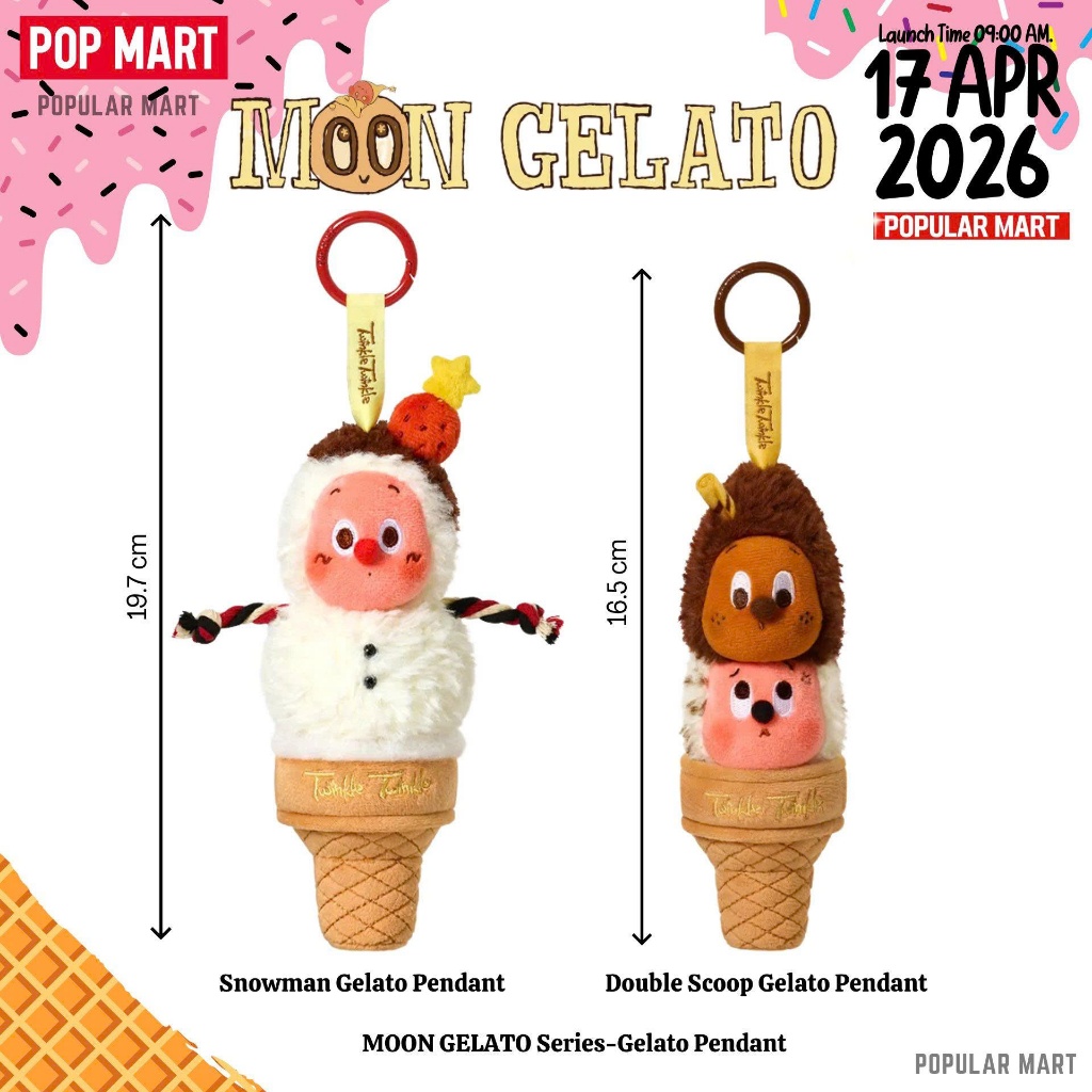 [ Ship Hỏa Tốc HCM ] Twinkle Twinkle MOON GELATO Series-Double Scoop/Snowman Gelato Pendant