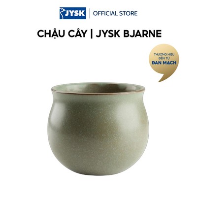 Chậu cây | JYSK BJARNE | gốm | xanh lá | Ø13xC11cm