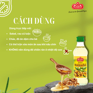 Dầu óc chó Đức Kunella Feinkost WalnuBol 100ml cho bé từ 6 tháng