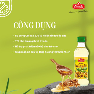 Dầu óc chó Đức Kunella Feinkost WalnuBol 100ml cho bé từ 6 tháng