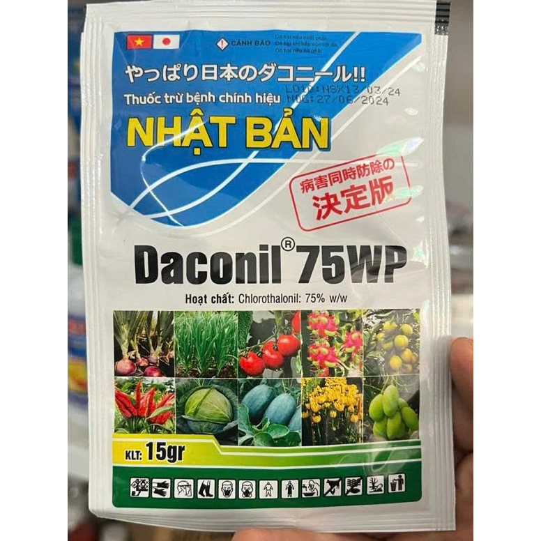 Daconil 75WP dạng gói - Thuốc Trừ Bệnh Chính Hãng Nhật Bản, Bảo Vệ Cây Trồng