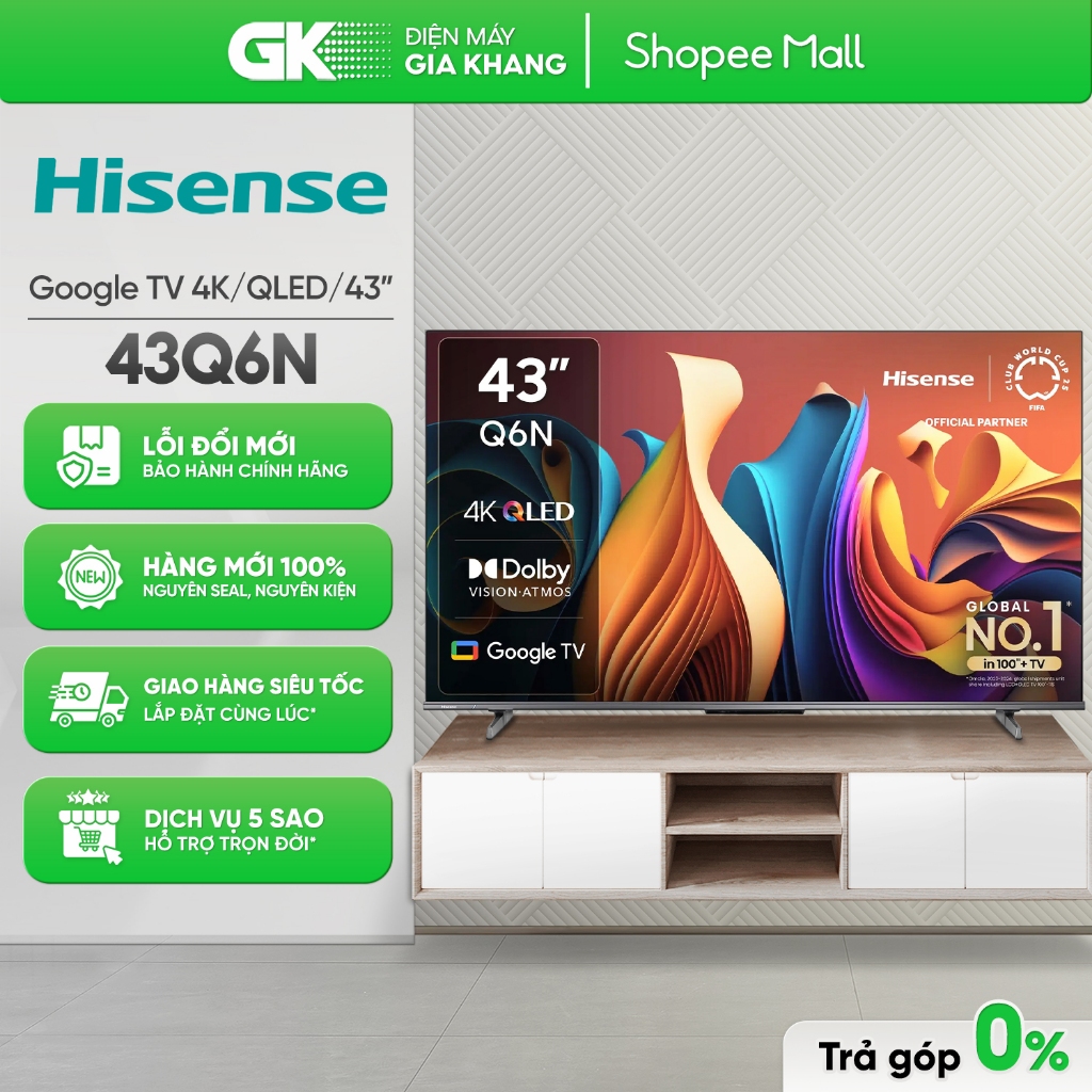 85Q6N | 65Q6N | 55Q6N | 43Q6N Google Tivi QLED Hisense [Freeship HCM]