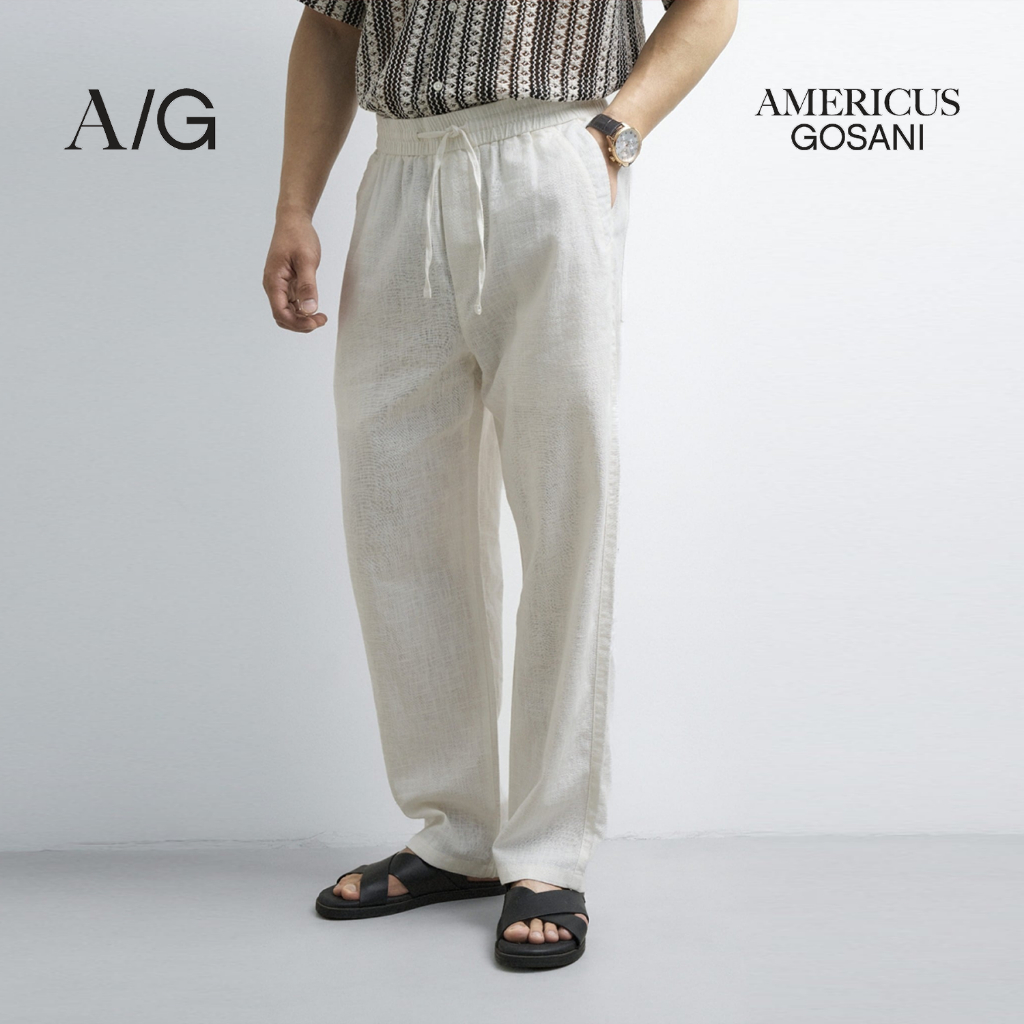 Quần Dài Nam Form Regular Fit Americus Gosani Linen Cao Cấp AG715