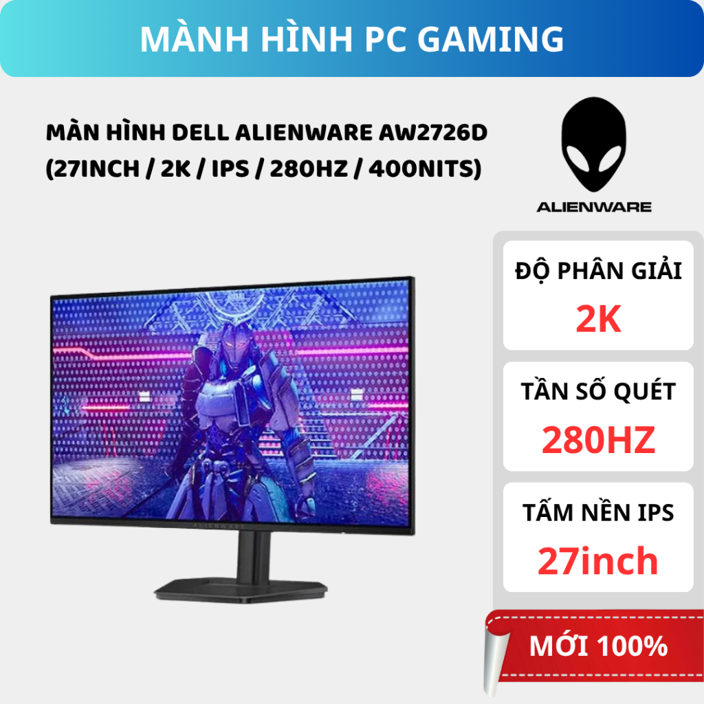 Màn Hình Dell Alienware AW2726DL – 27" – 2K – 280Hz – IPS – Gaming cao cấp