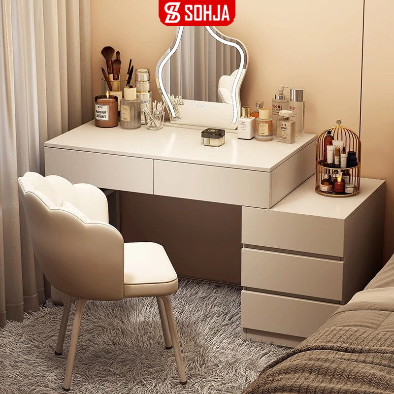 Bàn trang điểm kèm hộc tủ ngăn kéo cao cấp gỗ MDF phủ melamin thương hiệu SOHJA - GM142