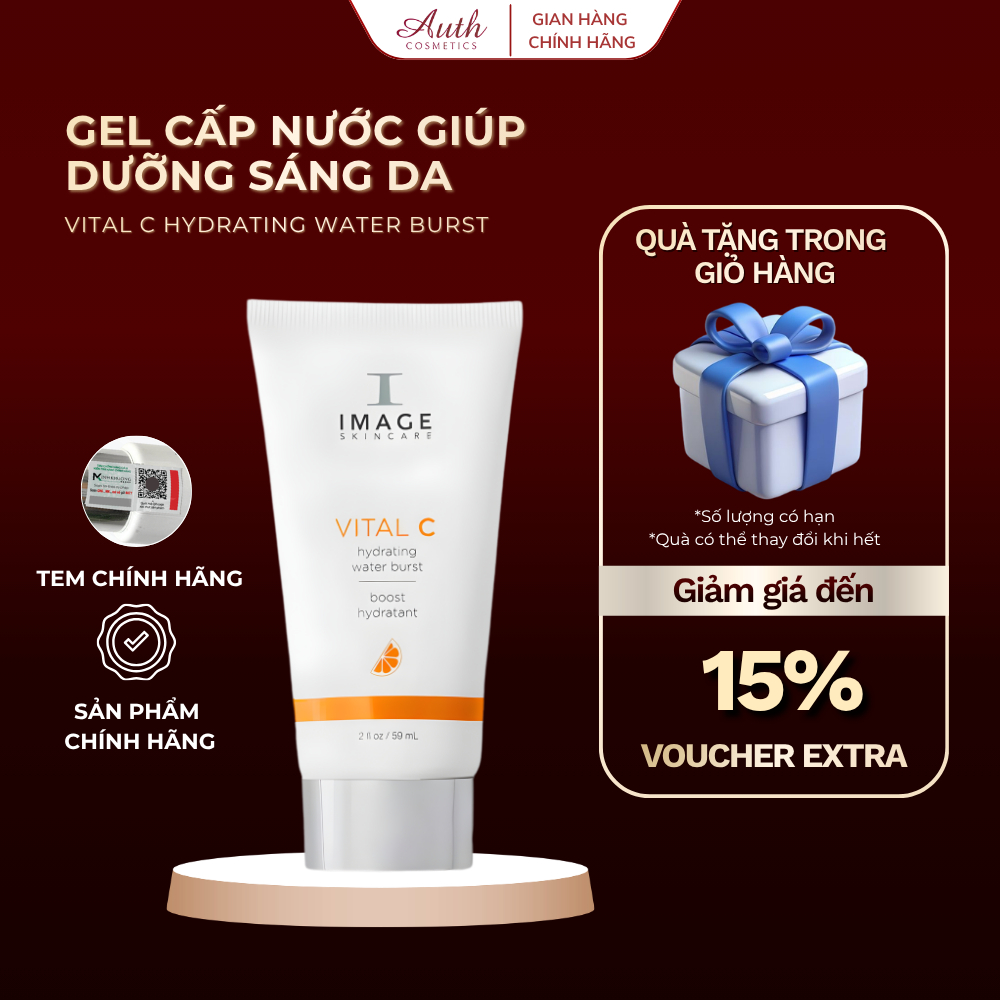 Gel cấp nước và dưỡng sáng da IMAGE VITAL C Hydrating Water Burst 59ml