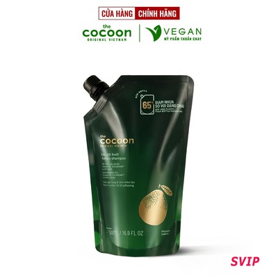 [SVIP] Túi Refill - Dầu gội bưởi pomelo Cocoon giúp giảm gãy rụng và làm mềm tóc 500ml