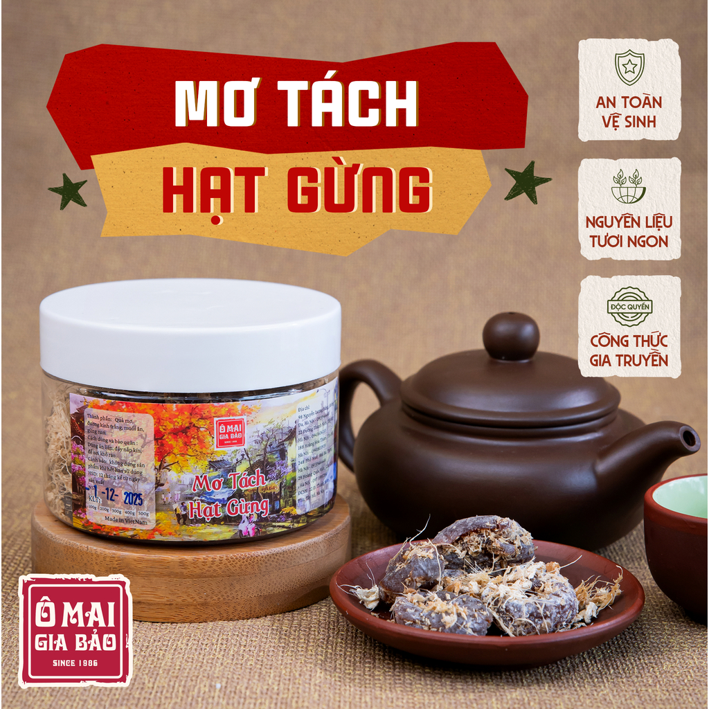 Ô mai mơ tách hạt xào gừng