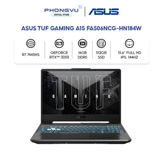 Laptop Gaming Asus TUF A15 FA506NCG-HN184W (Ryzen 7 7445HS/ RTX 3050 4GB/16GB/ 512GB/ Windows 11) -  Bảo hành 24 tháng