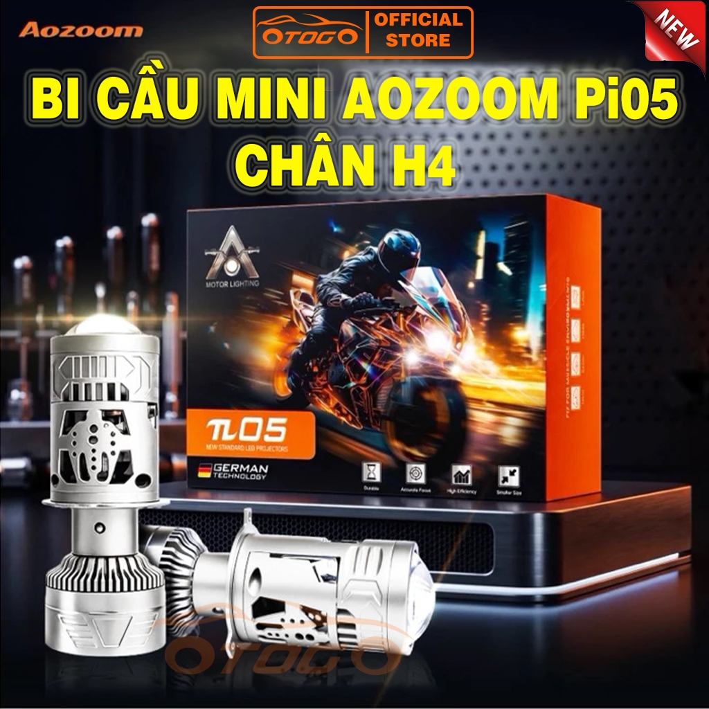 Led Bi Cầu Mini Aozoom Pi05 - Bi Led Mini H4 Aozoom π05 Chính Hãng